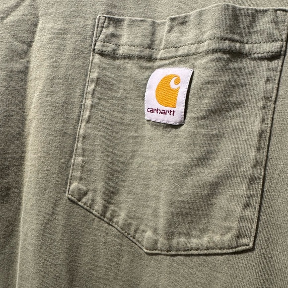 Carhartt Olive Short Sleeve Pocket Tee - Picture 3 of 3